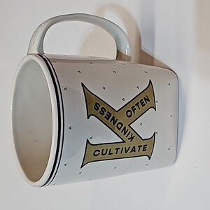 Anthropologie Cultivate Kindness Often "K" Square Base Coffee Tea Mug